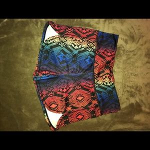 Rainbow Colored Spandex Shorts